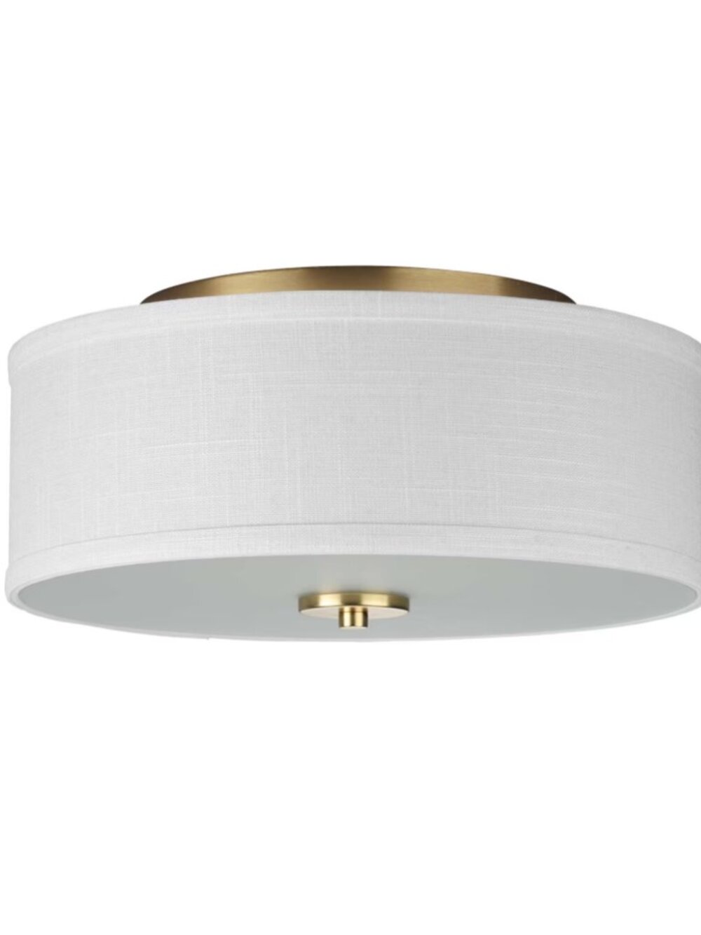 NIB! Satin Brass Two Light Semi-Flush Mount Inspire Collectio Progress Lighting